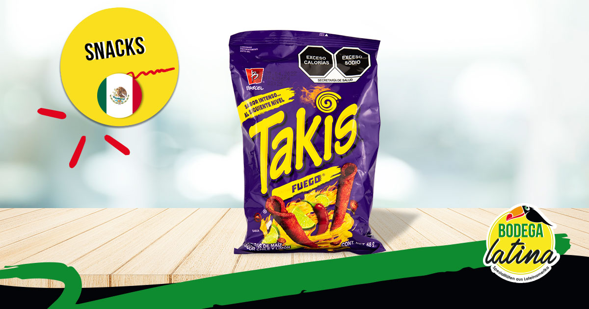 Chips Sabor Chile y Limón, Takis, Barcel, 68g Bodega Latina