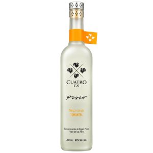 Botella de Pisco Mosto Verde Torontel Cuatro Gallos 700ml